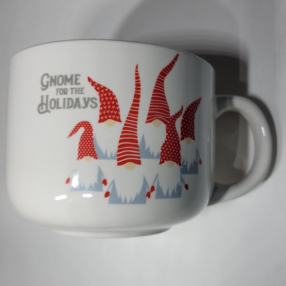 Gnome For The Holidays Stoneware Coffee Cup Multipurpose Mug Bowl with Handle - Picture 6 of 6